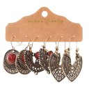 Boucles d'oreilles pendantes pour femmes 3 paires 28