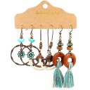 Boucles d'oreilles pendantes pour femmes 3 paires 4