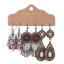 Boucles d'oreilles pendantes pour femmes 3 paires 32