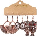 Boucles d'oreilles pendantes pour femmes 3 paires 33