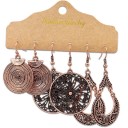 Boucles d'oreilles pendantes pour femmes 3 paires 37
