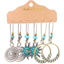 Boucles d'oreilles pendantes pour femmes 3 paires 5