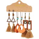 Boucles d'oreilles pendantes pour femmes 3 paires 42