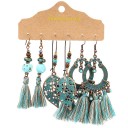 Boucles d'oreilles pendantes pour femmes 3 paires 44