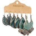 Boucles d'oreilles pendantes pour femmes 3 paires 46