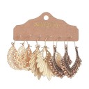 Boucles d'oreilles pendantes pour femmes 3 paires 49
