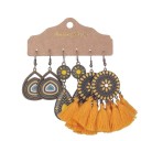 Boucles d'oreilles pendantes pour femmes 3 paires 50