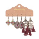 Boucles d'oreilles pendantes pour femmes 3 paires 51