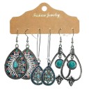 Boucles d'oreilles pendantes pour femmes 3 paires 52