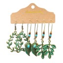 Boucles d'oreilles pendantes pour femmes 3 paires 11