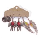 Boucles d'oreilles pendantes pour femmes 3 paires G1018 12