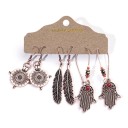 Boucles d'oreilles pendantes pour femmes 3 paires G1018 14