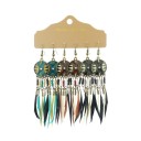 Boucles d'oreilles pendantes pour femmes 3 paires G1068 23