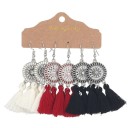 Boucles d'oreilles pendantes pour femmes 3 paires G1068 36