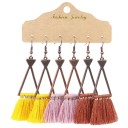 Boucles d'oreilles pendantes pour femmes 3 paires G1068 12