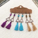 Boucles d'oreilles pendantes pour femmes 3 paires G1068 6