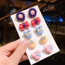 Boucles d'oreilles pendantes pour femmes 5 paires G1076 17