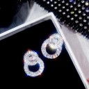 Boucles d'oreilles pendantes pour femmes avec cercles entrelacés 4