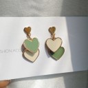 Boucles d'oreilles pendantes pour femmes avec cœurs 3