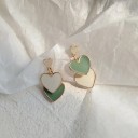 Boucles d'oreilles pendantes pour femmes avec cœurs 6