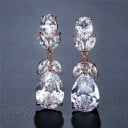 Boucles d'oreilles pendantes pour femmes avec cristaux G1241 11