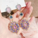 Boucles d'oreilles pendantes pour femmes avec des cristaux G840 5