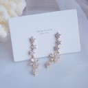 Boucles d'oreilles pendantes pour femmes avec des fleurs G1494 3