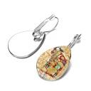 Boucles d'oreilles pendantes pour femmes avec dessin 6