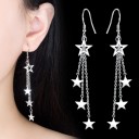 Boucles d'oreilles pendantes pour femmes avec étoiles A3166 1
