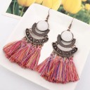 Boucles d'oreilles pendantes pour femmes avec frange G162 14