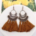 Boucles d'oreilles pendantes pour femmes avec frange G162 8