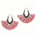 Boucles d'oreilles pendantes pour femmes avec frange G417 14