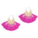 Boucles d'oreilles pendantes pour femmes avec frange G417 17