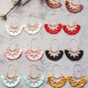 Boucles d'oreilles pendantes pour femmes avec frange G417 2