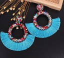 Boucles d'oreilles pendantes pour femmes avec frange G580 10