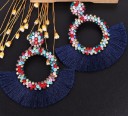 Boucles d'oreilles pendantes pour femmes avec frange G580 13
