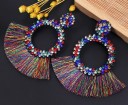 Boucles d'oreilles pendantes pour femmes avec frange G580 2