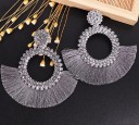 Boucles d'oreilles pendantes pour femmes avec frange G580 5