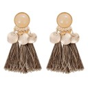 Boucles d'oreilles pendantes pour femmes avec frange G597 3