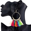 Boucles d'oreilles pendantes pour femmes avec frange G829 1