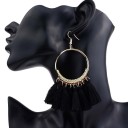 Boucles d'oreilles pendantes pour femmes avec frange G829 7