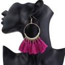 Boucles d'oreilles pendantes pour femmes avec frange G829 9
