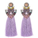 Boucles d'oreilles pendantes pour femmes avec frange G858 10