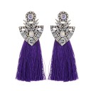 Boucles d'oreilles pendantes pour femmes avec frange G858 3