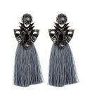 Boucles d'oreilles pendantes pour femmes avec frange G858 6