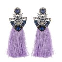 Boucles d'oreilles pendantes pour femmes avec frange G858 7