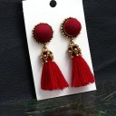 Boucles d'oreilles pendantes pour femmes avec frange H693 2