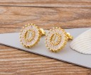 Boucles d'oreilles pendantes pour femmes avec lettre 3