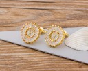 Boucles d'oreilles pendantes pour femmes avec lettre 4
