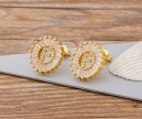Boucles d'oreilles pendantes pour femmes avec lettre 5
